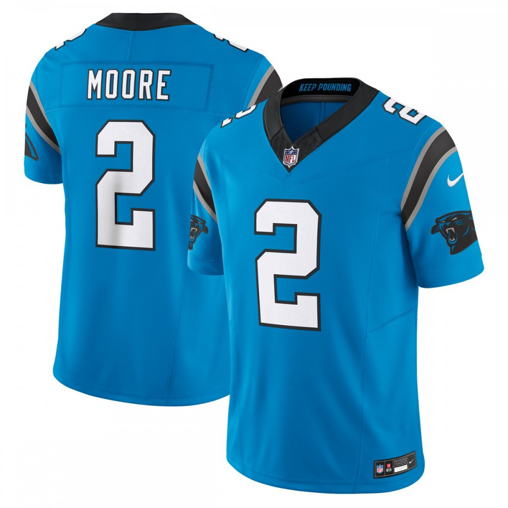 D.J. Moore Carolina Panthers Nike Alternate Vapor F.U.S.E. Limited Jersey - Blue-GridironStore